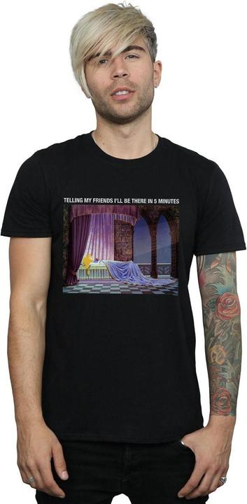 Actual product image Disney Mens Sleeping Beauty I'll Be There In 5 T-Shirt (L)