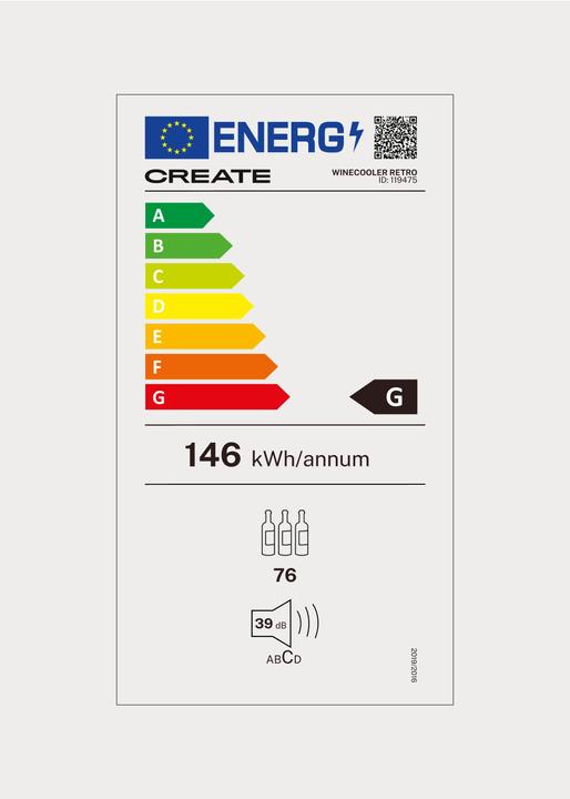 Energy Label Create Winecooler Retro