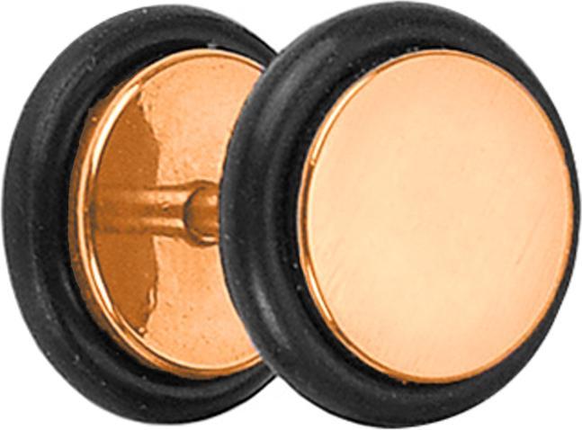 Produktbild Star Piercing Fake Plug rosegold mit O-Ring (Chirurgenstahl 316L)