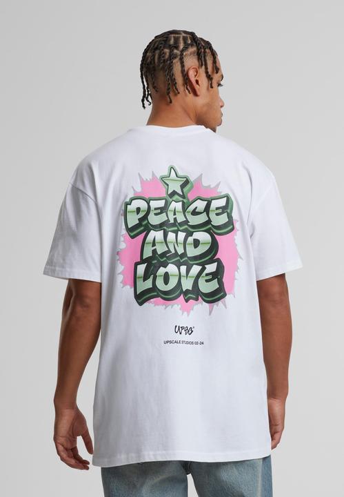 Actual product image Urban Classics Upscale Peace&Love Heavy Oversize Tee - 176629 (S)