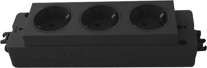 Actual product image Evoline Express type 910 socket strip 3x socket, black (3 x)