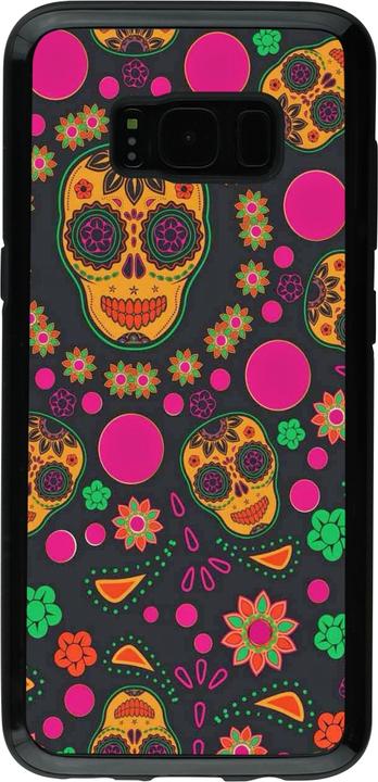 Actual product image PhoneLook Cover Hybrid Armor black Halloween 22 colourful mexican skulls (Samsung Galaxy S8+)