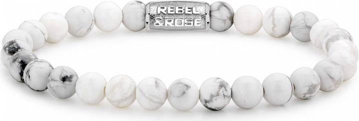 Image du produit Rebel & Rose Blanc vierge (16.50 cm, Howlite, Acier inoxydable)