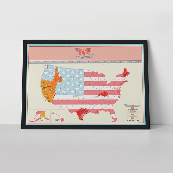 Produktbild Luckies Scratch Map USA (42 x 30 cm)