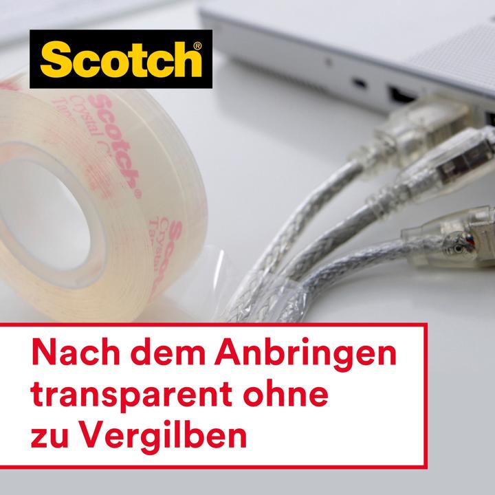 Immagine prodotto Scotch Pellicola adesiva Crystal Clear 600, con dispenser manuale incluso