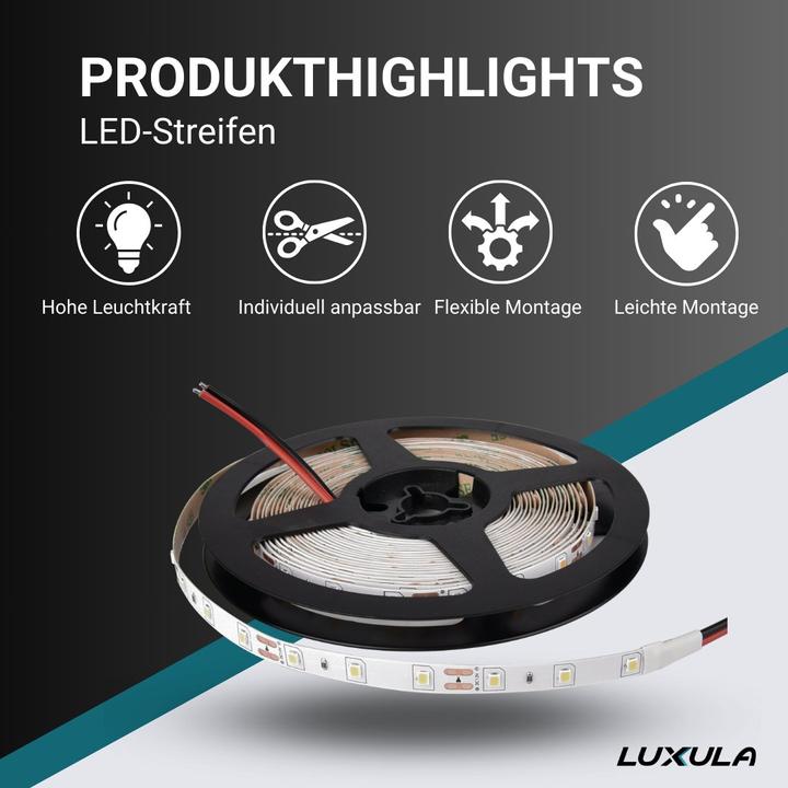 Produktbild Luxula LED Streifen (Warmweiss, 500 cm, Indoor)