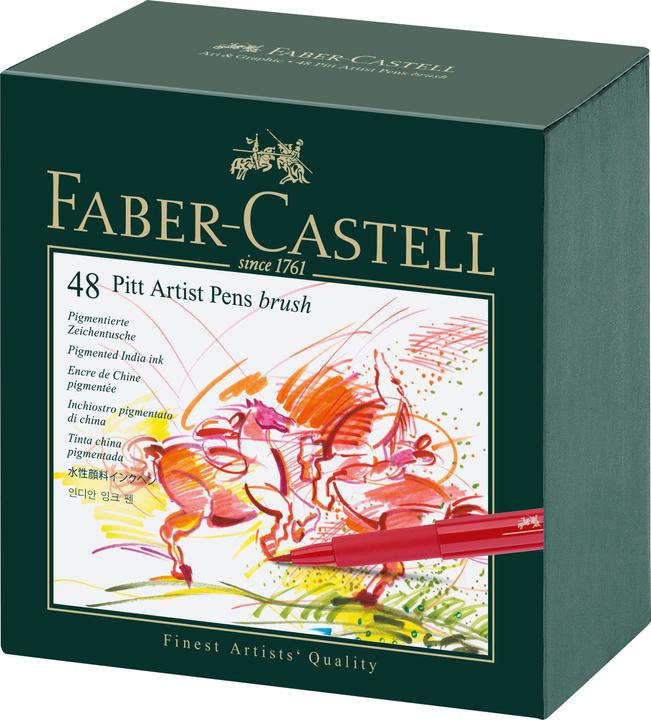 Actual product image Faber-Castell Pitt Artist Pen Brush (Multicoloured, 48 x)
