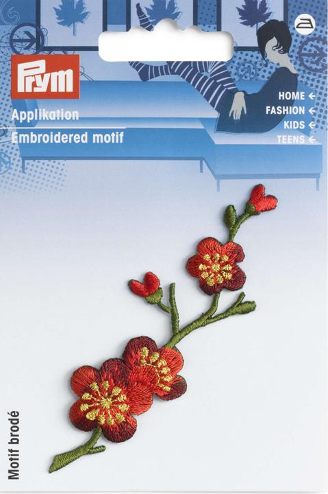 Immagine prodotto Prym Applicazione viticcio di fiore, fiore di ciliegio, rosso (1 x)
