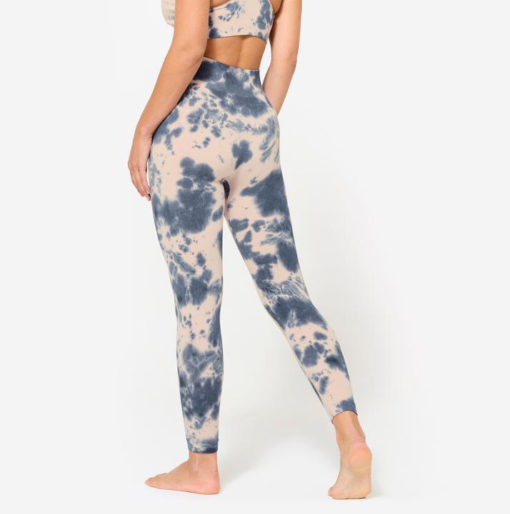 Produktbild Domyos Leggings Damen hohe Taille - rosa/blau (XS)