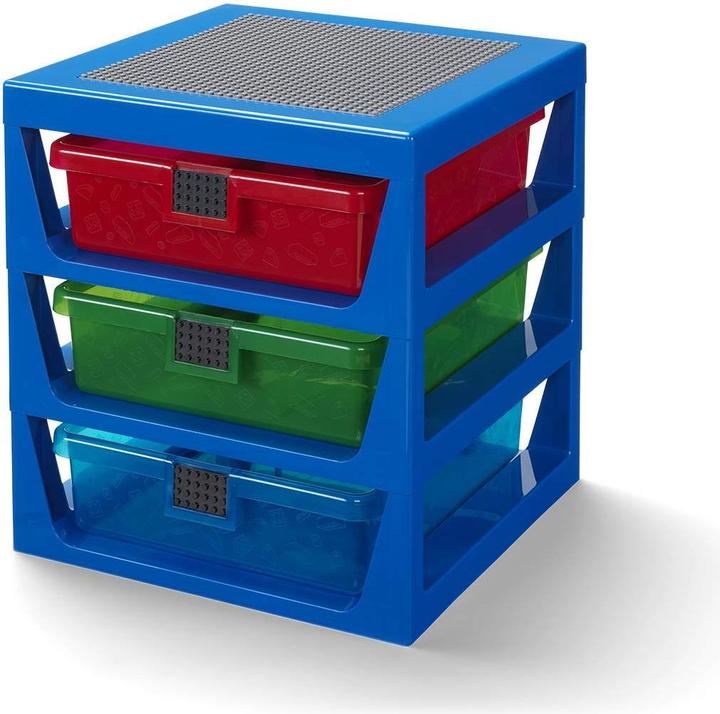 LEGO 3-Drawer Storage Rack niebieski