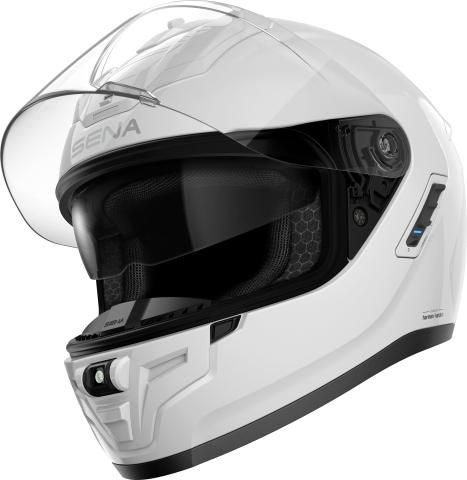 Actual product image Sena PHANTOM - Smart Motorrad-Integralhelm (ECE22.06) - weiss glanz (XXL) (XXL)