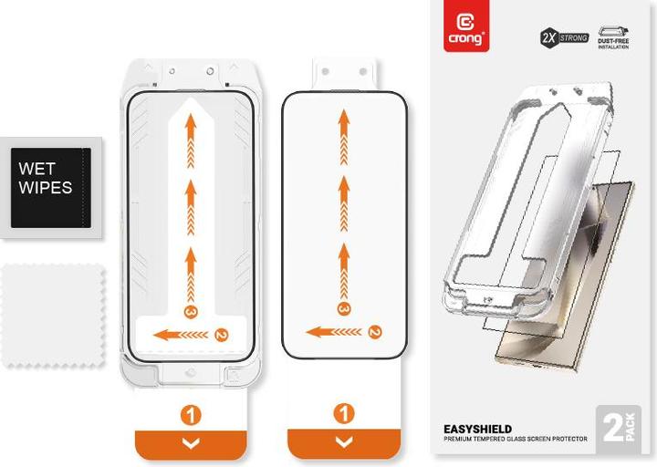 Produktbild Crong EasyShield 2-Pack - Gehärtetes Glas Samsung Galaxy S24 (2 Stück) (2 Stück, Galaxy S24)
