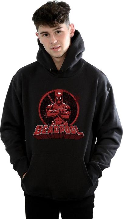 Immagine prodotto Deadpool Crossed Arms Logo Felpa con Cappuccio Uomo (XXL)