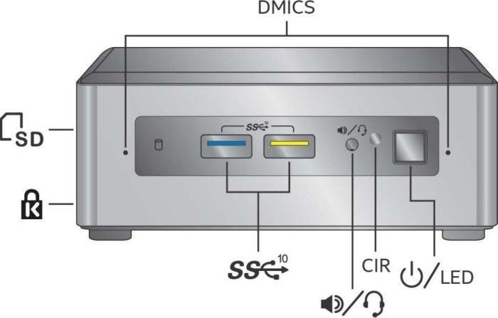 Produktbild Intel NUC Kit NUC8i7BEH (Intel Core i7-8559U)