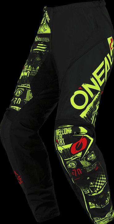 Actual product image O Neal ELEMENT trousers ATTACK black/neon yellow (M)