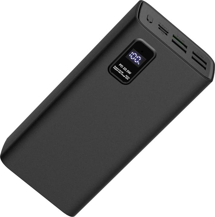 Image du produit Platinet Alimentation électrique 30000mAh PD QC LED, noir (30000 mAh, 22.50 W, 111 Wh)