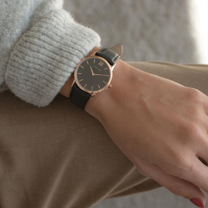 Actual product image Eastside Ladies quartz watch Upper Union genuine leather black - 9762 (Analogue wristwatch, 33 mm)