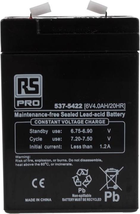 Produktbild Rs Pro RS Sealed lead acid battery (6 V, 4000 mAh)