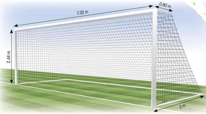 Tremblay Football net FF1113MS 7,5x2,5m, 3mm, depth 0,8x2m, 2pcs