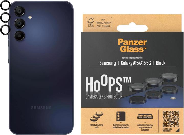 Immagine prodotto PanzerGlass Protezione dell'obiettivo della fotocamera Hoops (1 Pezzo/i, Samsung Galaxy A14 5G, Samsung Galaxy A15)