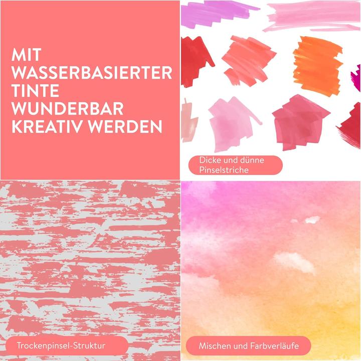 Immagine prodotto Int!rend Brush Pen Aquarell-Set (51-teilig) (Multicolore, 51 x)