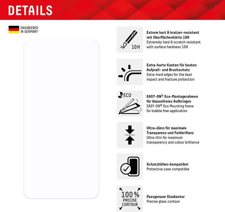 Actual product image Displex Real Glass, 2D Panzerglas + Handyhülle (1 Piece, Samsung Galaxy S23)