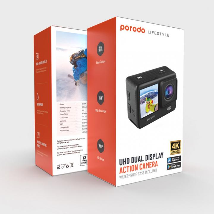 Produktbild Porodo Waterproof 4K Action Camera (30p, WLAN)