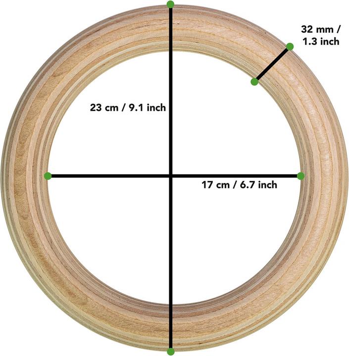 Produktbild Tunturi Turnringe Gym Rings aus Holz