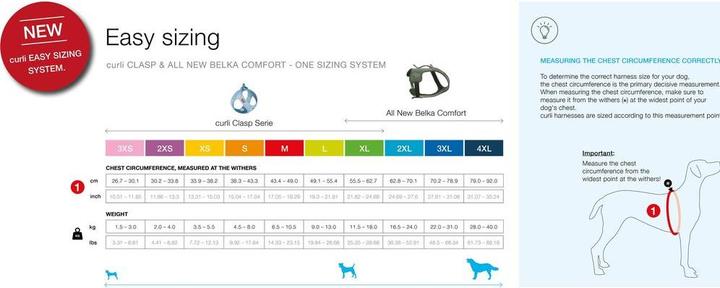 Label énergétique Curli Vest Harnais pour chien Reflective Glow gris 2XS (Chien, Général)