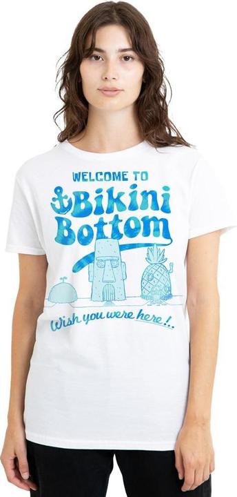 Immagine prodotto Spongebob Squarepants Bikini Bottom Welcome Maglietta Adulto Unisex (M)