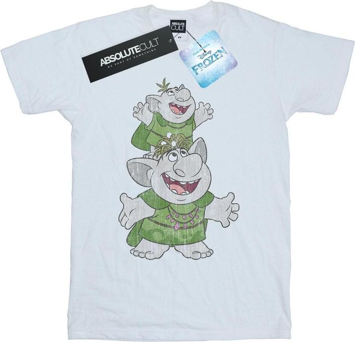 Actual product image Disney Womens/Ladies Frozen Handstacking Trolls Cotton Boyfriend T-Shirt (L)
