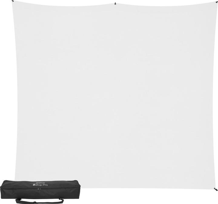 Immagine prodotto Westcott X-Drop Pro - Kit fondale bianco (8' x 8') resistente alle rughe, 2,4x2,4m (240 cm)