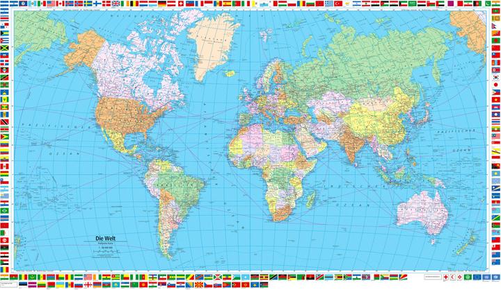 Produktbild Plano-Weltkarte 87,5x51cm 325994033 politisch 1:50 Mio.