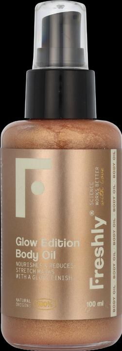 Actual product image Freshly Cosmetics Natural Body Illuminator with Golden Glitter Glow Edition Body Oil 100ml (Body oil, 100 ml)
