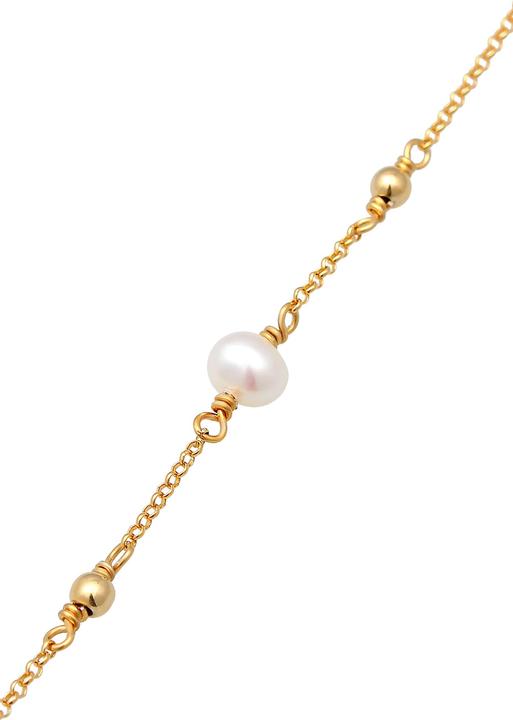 Image du produit Elli Bracelet Chaîne à pois Boules Perle d'eau douce de culture Argent 925 (16 cm, Argent sterling 925)