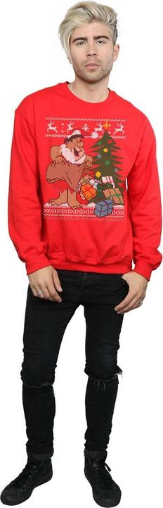 Actual product image The Flintstones Mens Christmas Fair Isle Sweatshirt (M)