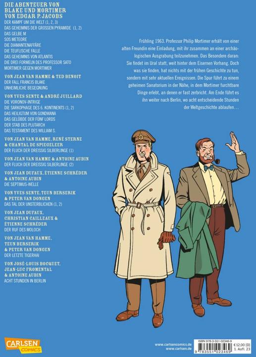 Productafbeelding Blake und Mortimer 26: Acht Stunden in Berlin (Duits, José-Louis Bocquet, Jean-Luc Fromental, 2023)