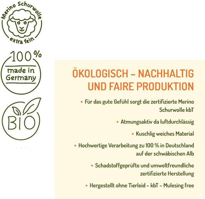 Produktbild Sonnenstrick Babydecke Kinder Kuscheldecke Merino Schurwolldecke Neugeborenen-Decke (100 x 80 cm)