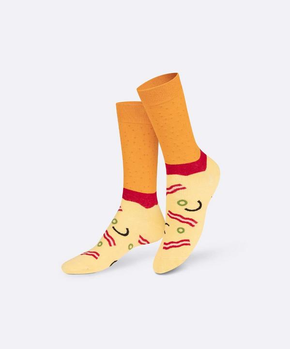 Image du produit Eat My Socks Chaussettes Napoli Pizza Socken, pizza complet (lot de 2, Taille unique)