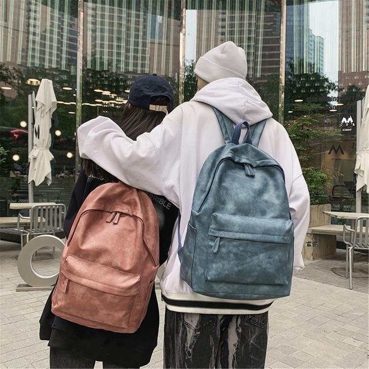 Produktbild Only-Bags.Store Solide Farbe grosse Kapazität Rucksack, Freizeit Student Rucksack, Computer-Rucksack