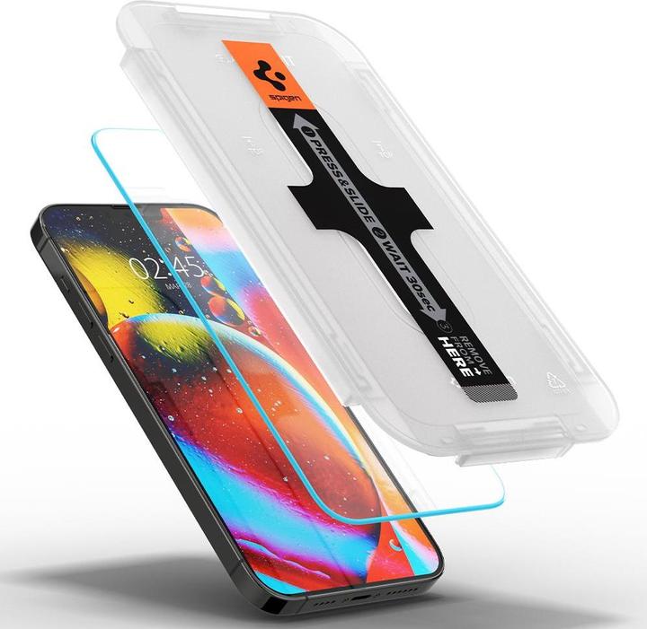Actual product image Spigen EZ Fit Glass.tR (1 Piece, Apple iPhone 13 Pro Max)