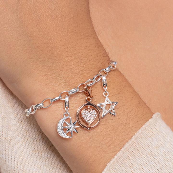 Immagine prodotto Thomas Sabo Ciondolo Charm Cuore Pavé in oro rosa (Argento 925)