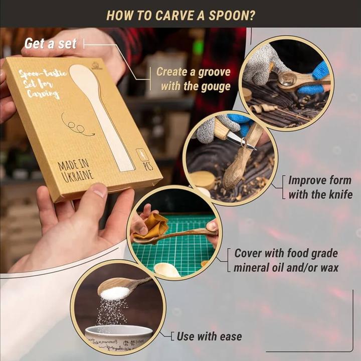 Image du produit Beaver Craft BeaverCraft Spoon Carving Blanks Kit, 4pcs
