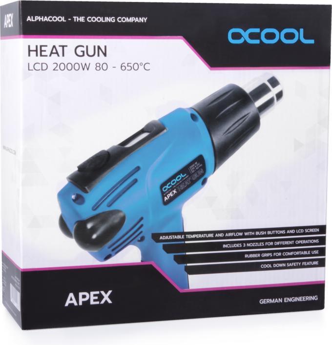 Image du produit Alphacool Apex Heat Gun avec écran LCD 80-650°C - 2000 Watt
