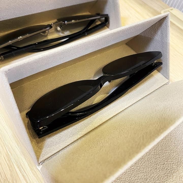 Produktbild Only-Bags.Store 1pc Glasses Organizer Case, Portable Glasses Case, PU Leder Hanging Foldable Eyeglasses Case