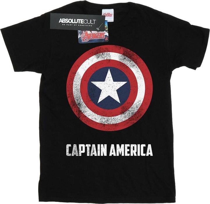 Captain America Shield Text TShirt Jungen