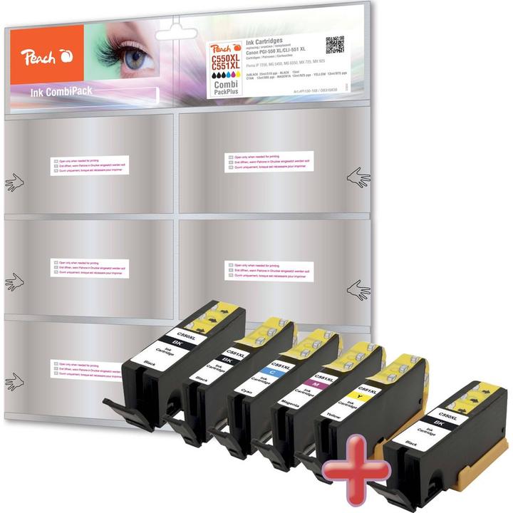 Produktbild Peach CLI-551XL, PGI-550XL Multipack (M, PBK, Y, C, BK)