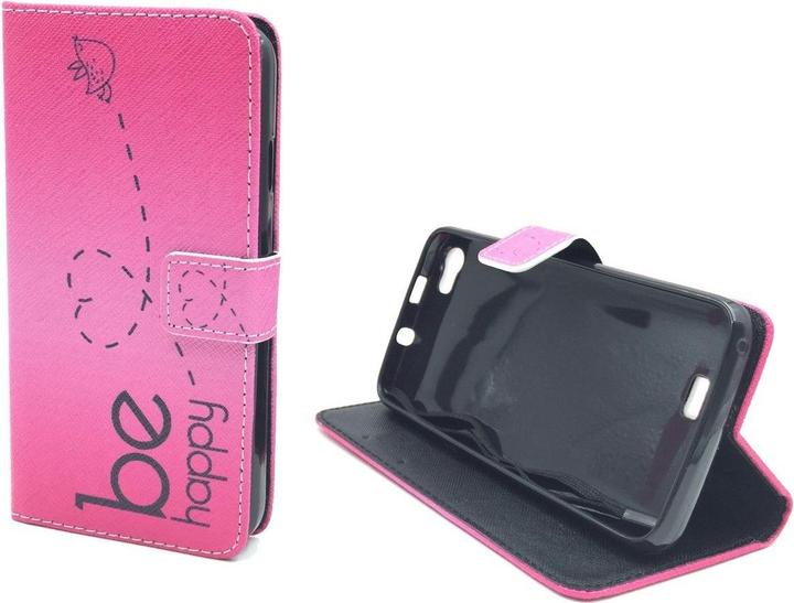 Actual product image König Design Protective Case for Wiko Lenny Be Happy Pink Bag Cover Case + 1 Armour Protection Glass New (Lenny)