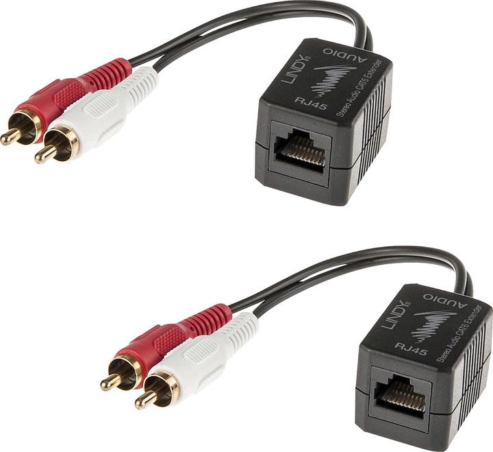 Image du produit Lindy Cat.5/6 100m 2x RCA (Rallonge)