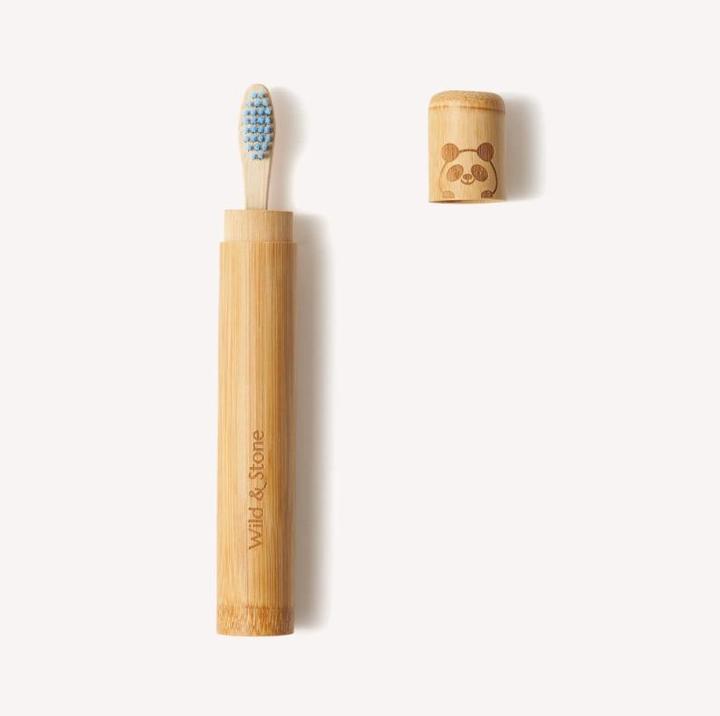 Actual product image Wild & Stone Bamboo Case for Kids Toothbrushes